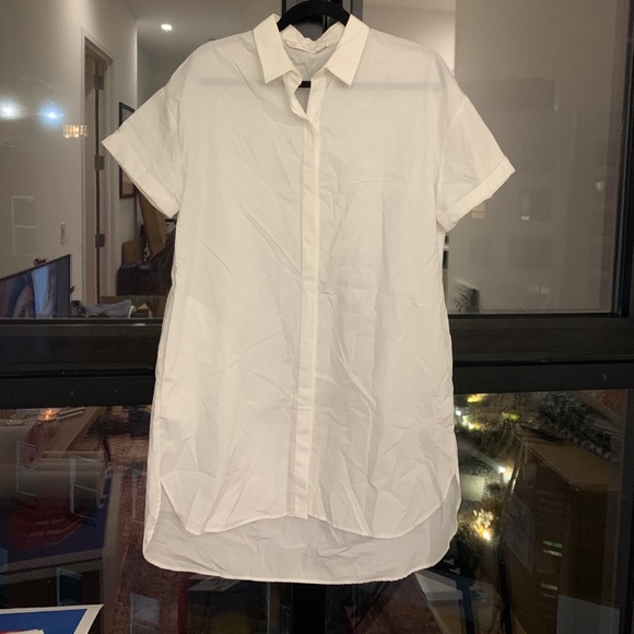 Zara Dresses & Skirts - Zara White Shirt Dress Sz S